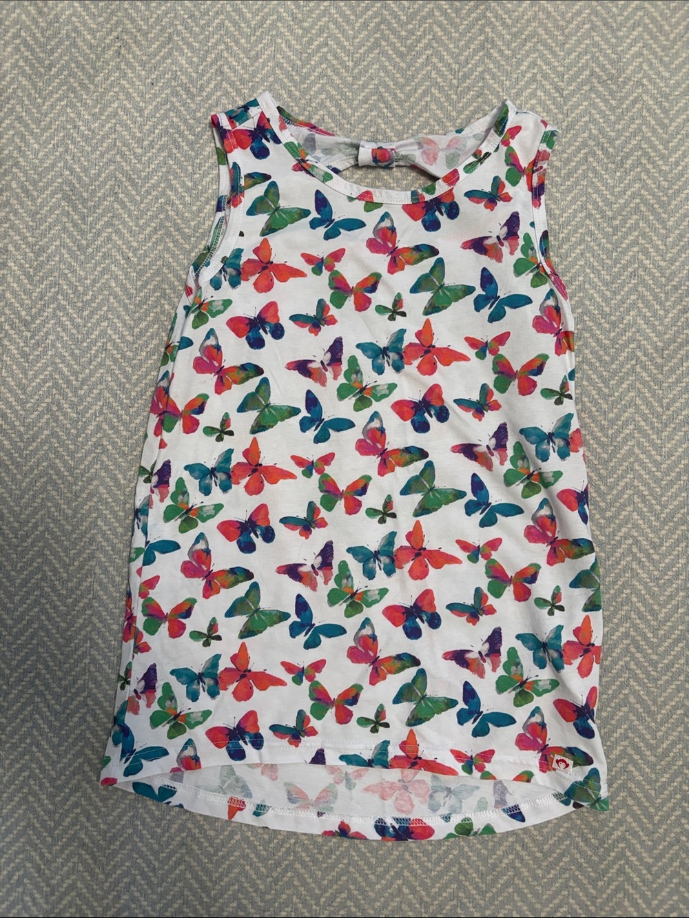 NEW Appaman White Tank Top with Multicolor Butterfly Print